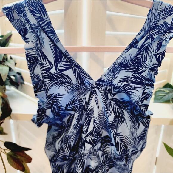 SEE BY CHLOE PALM PRINT BLUE SIZE US 2 - Picture 2 of 9